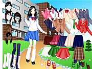 Anime Girl Dress Up Games School